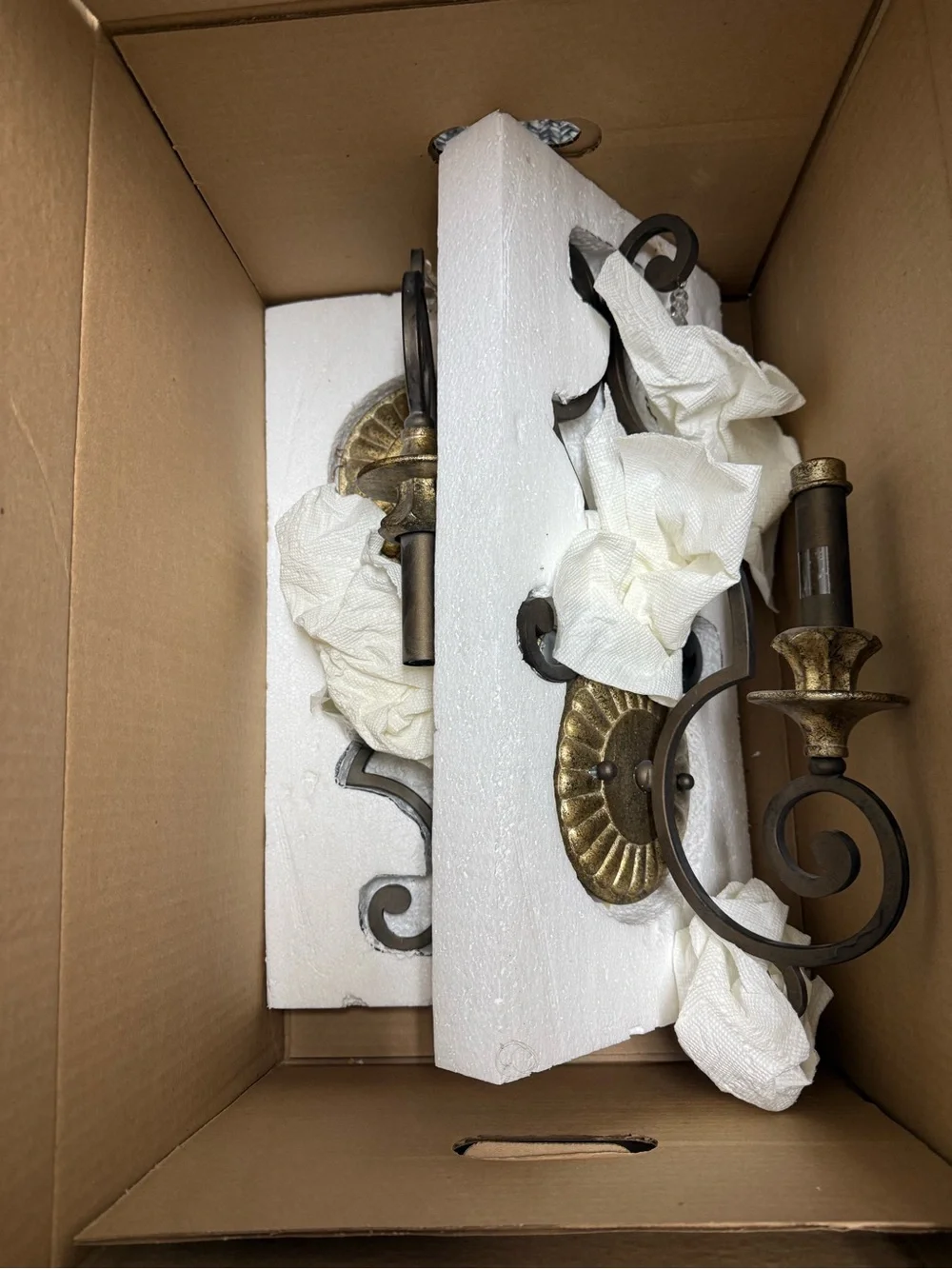Antique-Style Bronze and Gold Wall Sconce - Home Wall Decor